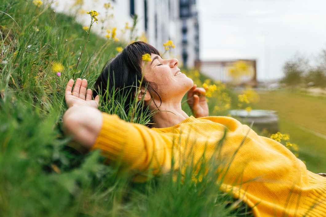 Healthy and happy women enjoying the sun