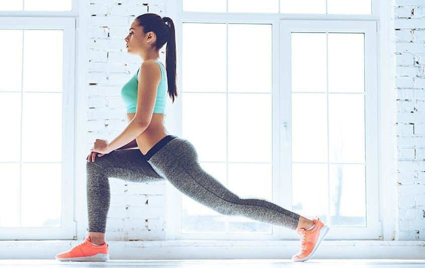 A girl doing exercise