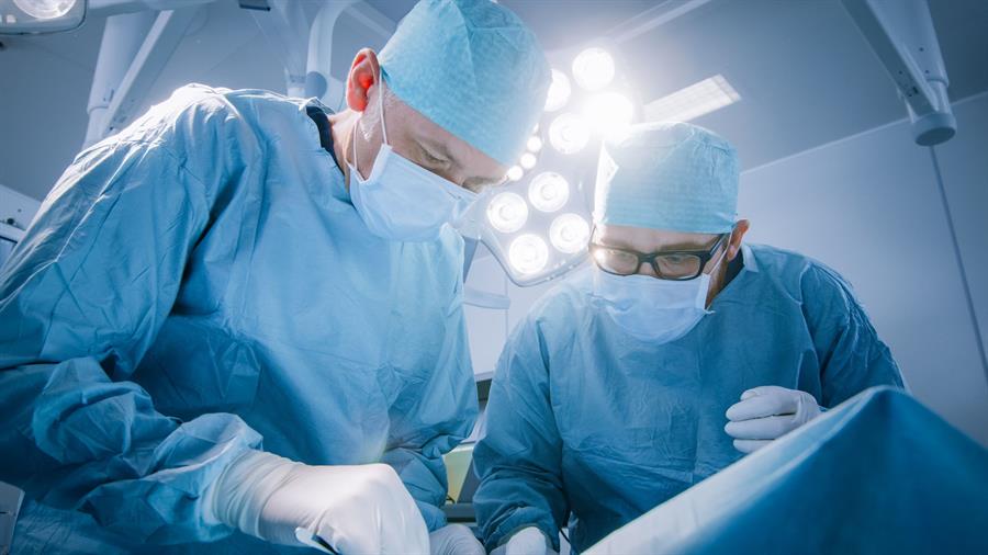 Doctors attending a hospital procedure