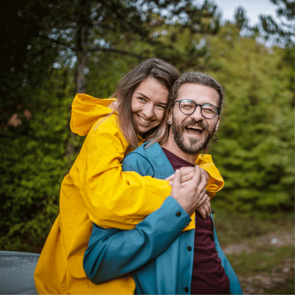 Young couple in nature