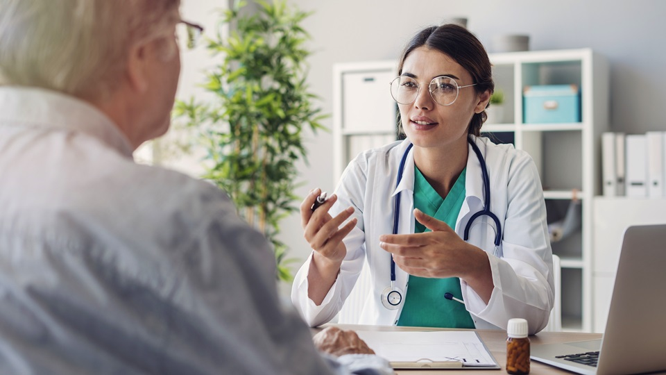 Doctor with a patient