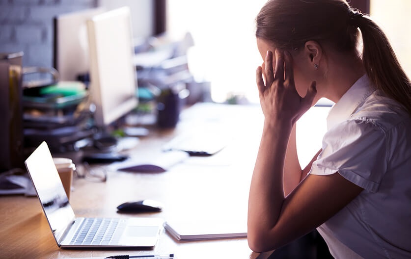 A person under stress