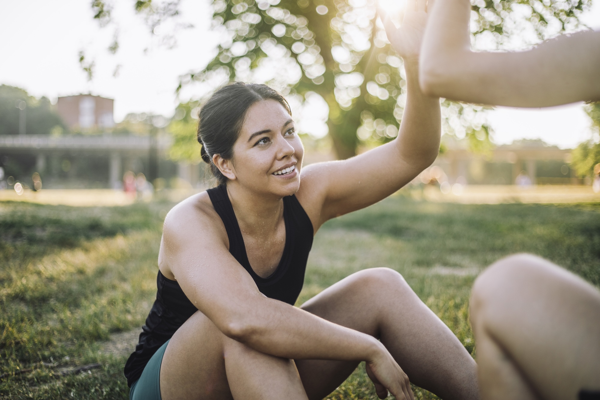 Lady_relaxing_after_exercising
