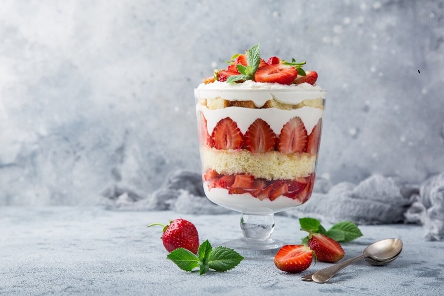 Healthier holiday trifle