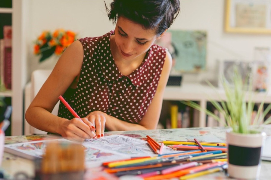 writing lady