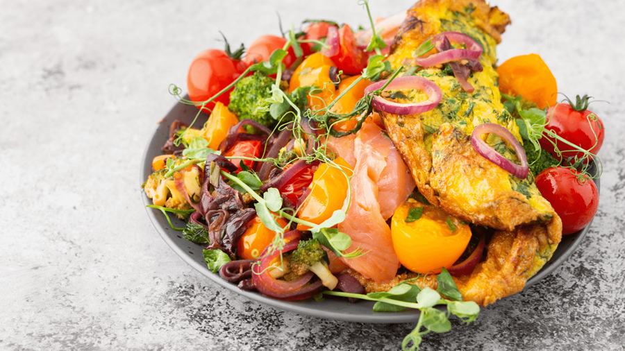salmon-omelette