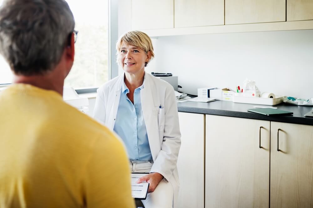 Doctor talking to a patient