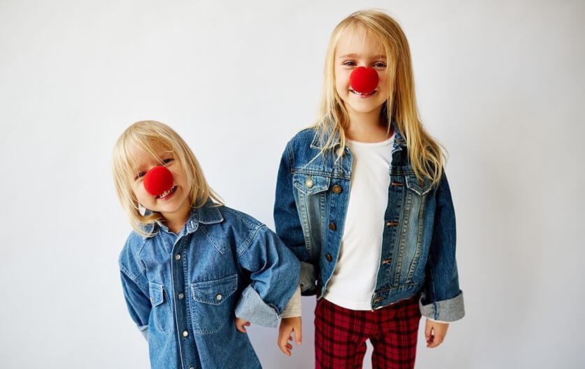 Kids enjoying red nose day